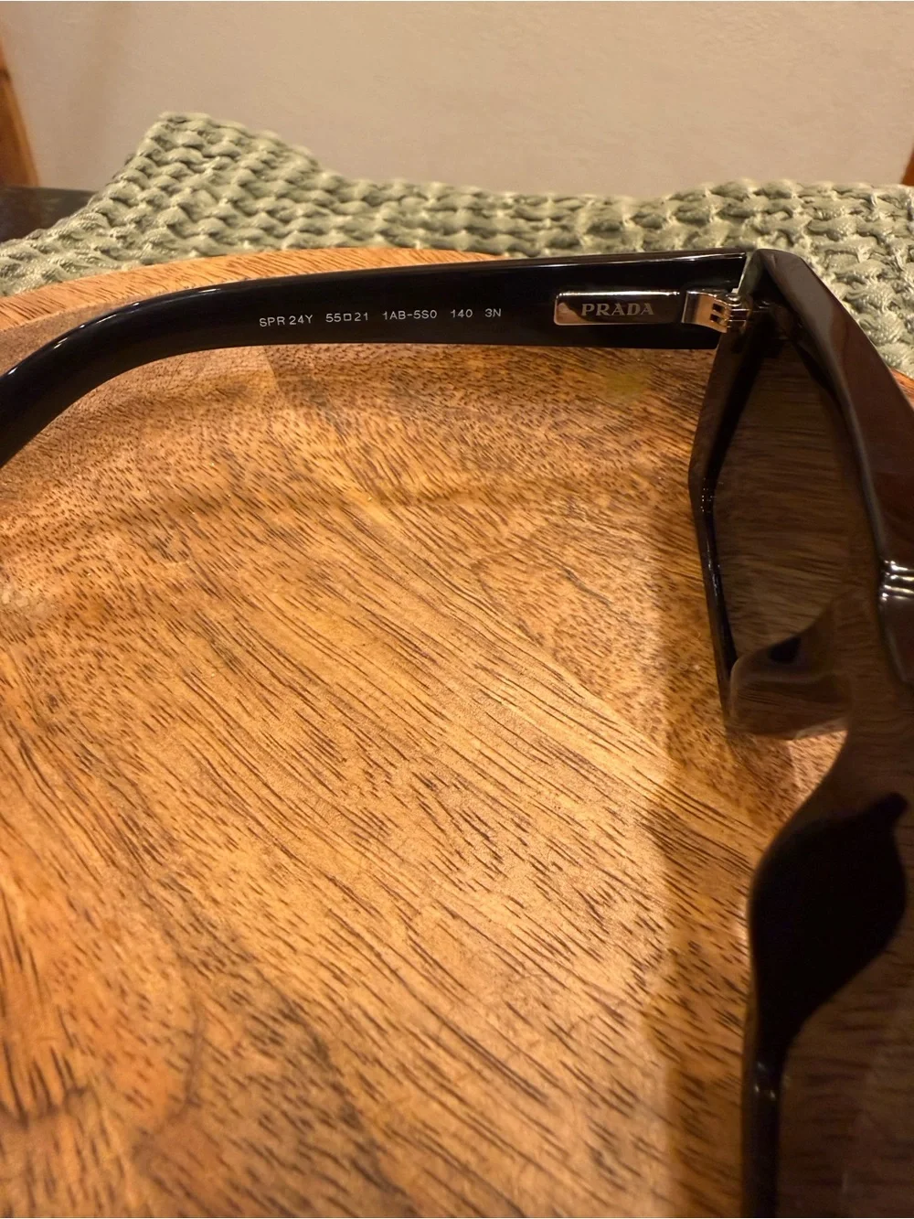 Prada Glossy Black Square Sunglasses
